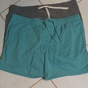 Goodfellow & Co Men's Athletic Shorts in Gray and Teal.
